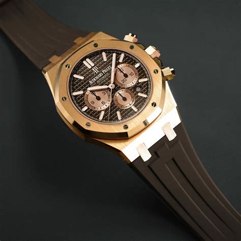 audemars piguet royal oak diamond strap|Audemars Piguet with rubber strap.